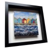 Beach Huts in the Sunshine - Framed Tile