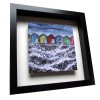Blyth Beach Huts - Framed Tile
