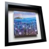 St Marys Lighthouse Blue - Framed Tile