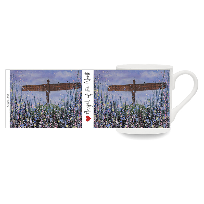 Angel of the North Flowers Bone China Cup
