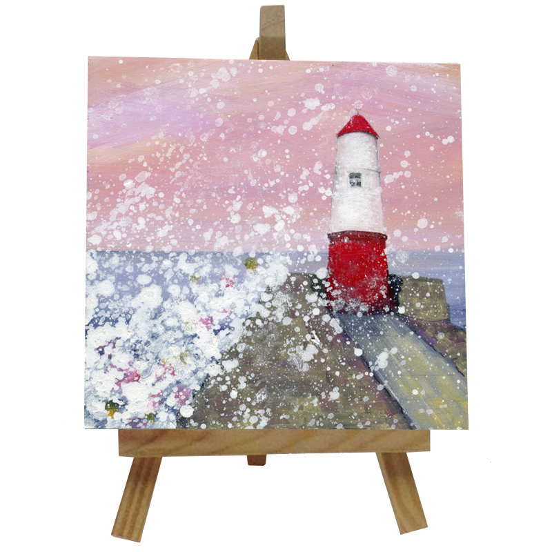 Berwick Lighthouse Tile with Easel