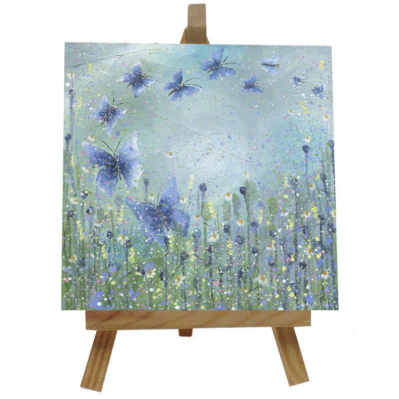 Blissful Butterfly -  Tile with Easel