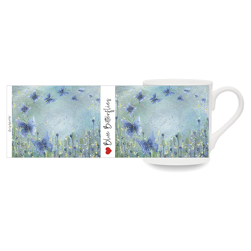 Blissful Butterfly -  Bone China Cups