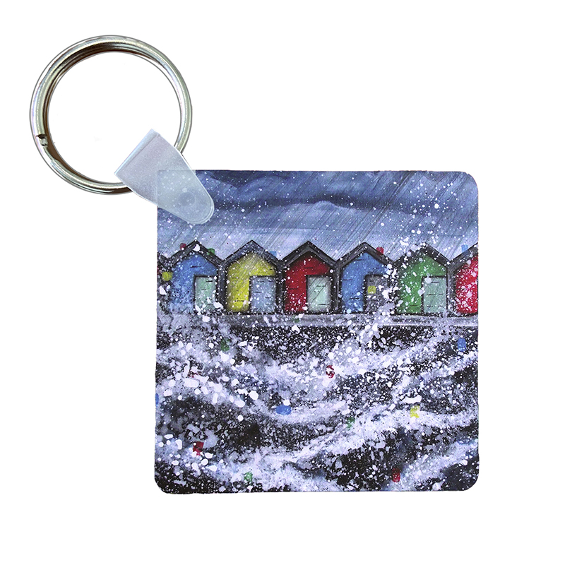 Blyth Beach Huts - Keyring