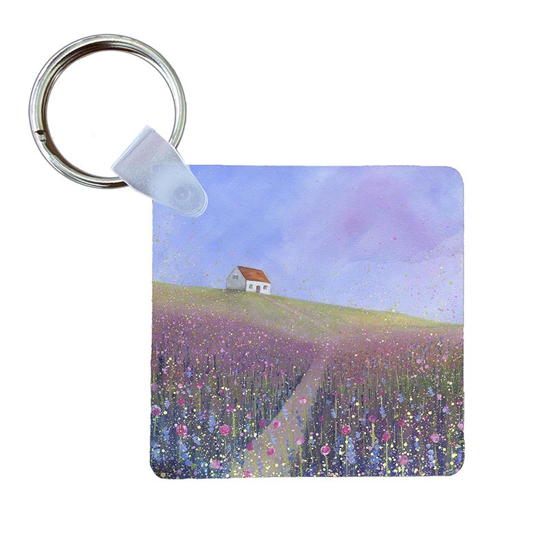 Cottage looking over the Meadow - Keyring