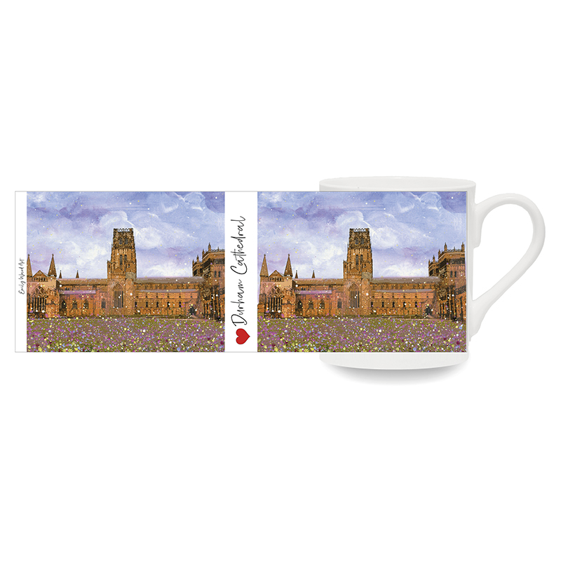 Durham Cathedral with Flowers Bone China Cups