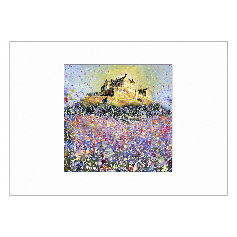 Edinburgh Castle Limited Edition Print with Mount