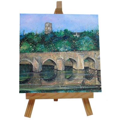 Elvet Bridge Tile with Easel