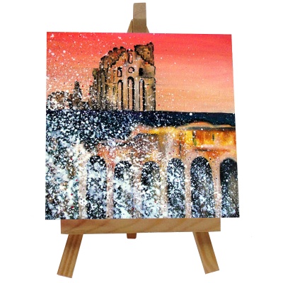 Tynemouth Priory Tile with Easel