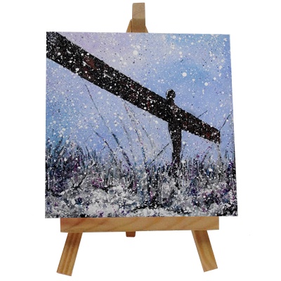 Angel of the North Tile with Easel