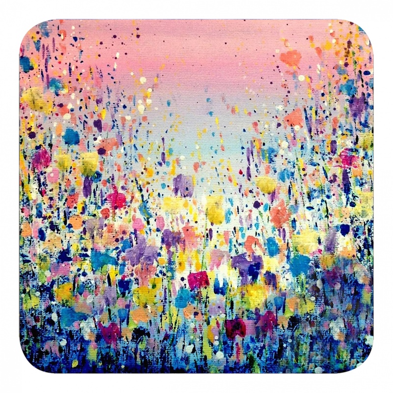 Flowers Blue Coaster