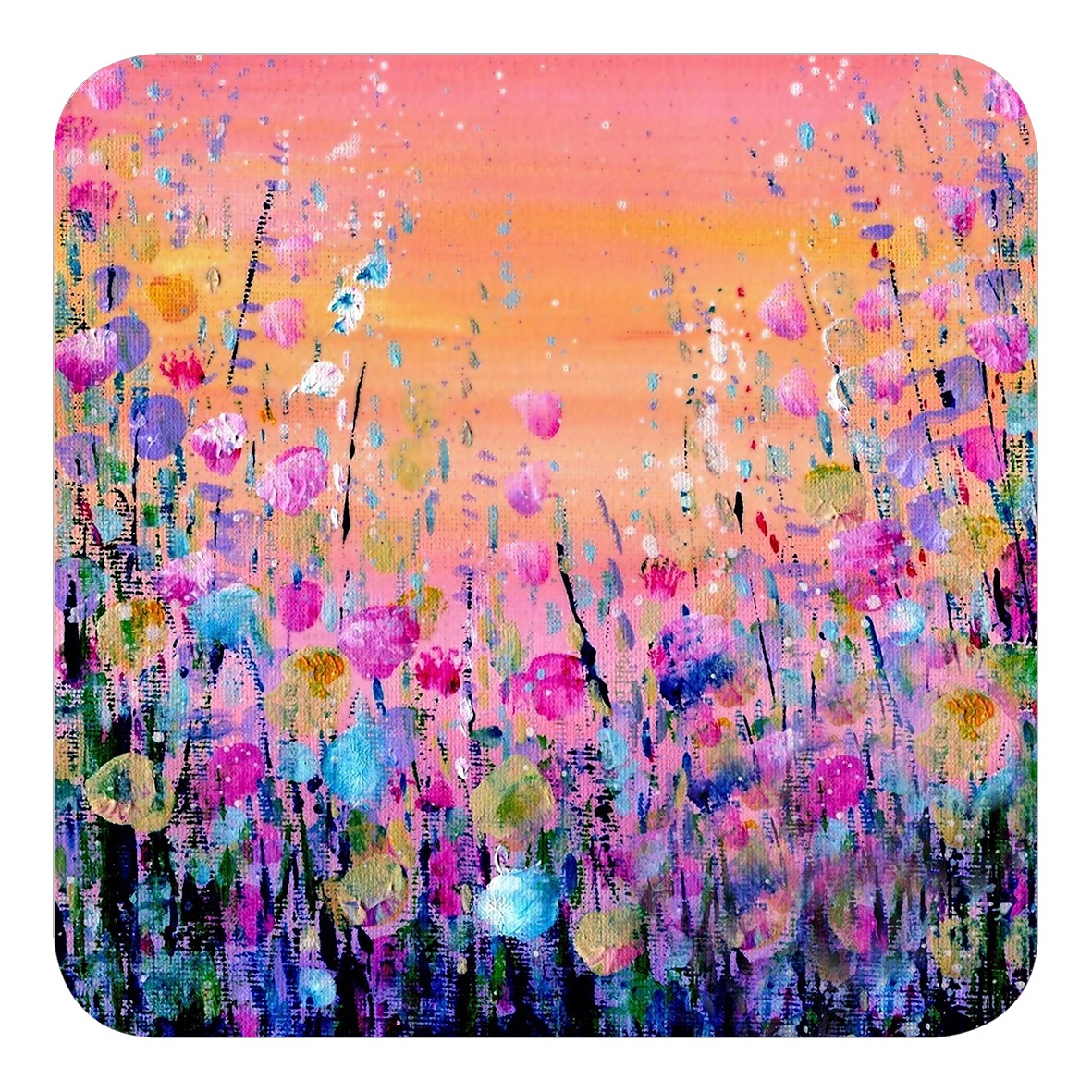 Flowers Orange Coaster