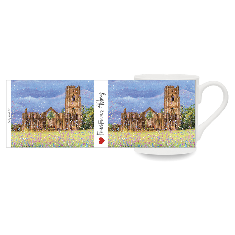 Fountains Abbey -  Bone China Cups