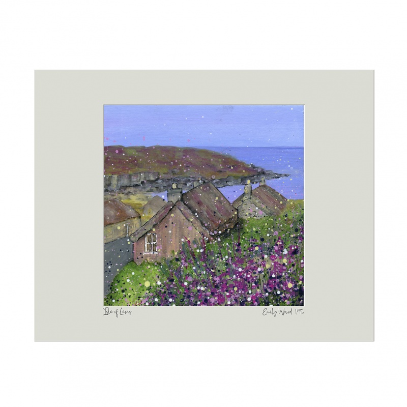 Gearrannan Blackhouses, Isle of Lewis Limited Edition Print with Mount
