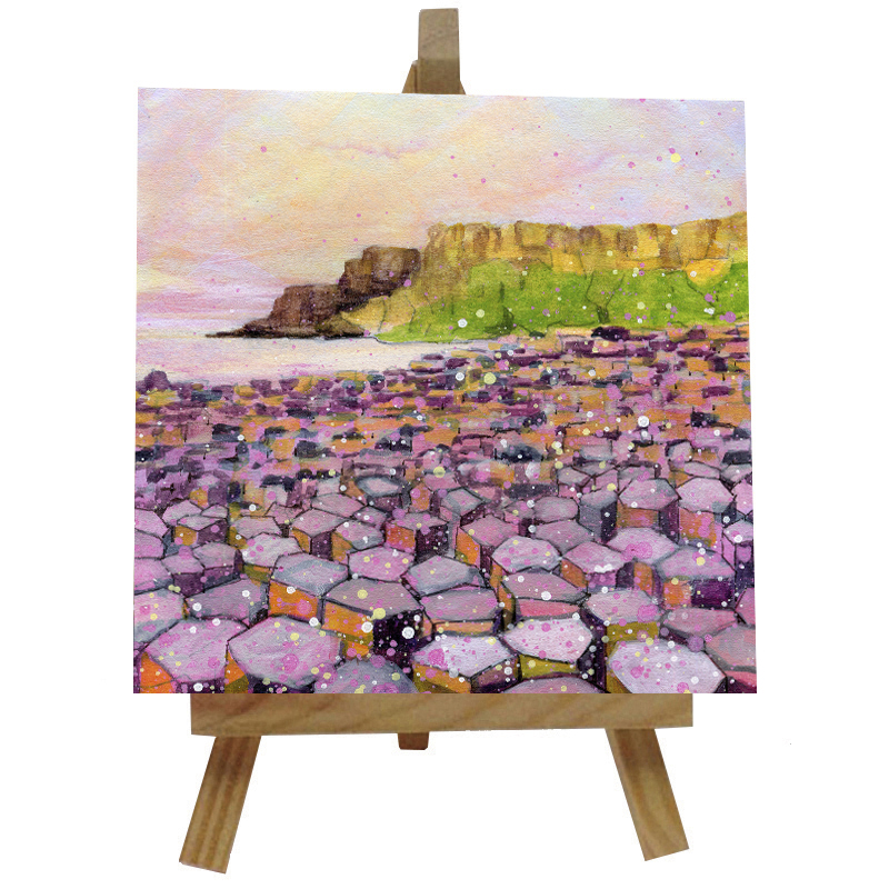 Giants Causeway - Pink Tile  with Easel