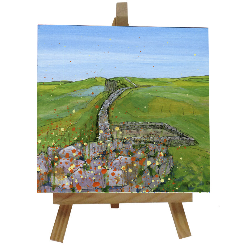 Hadrian's Wall Tile  with Easel