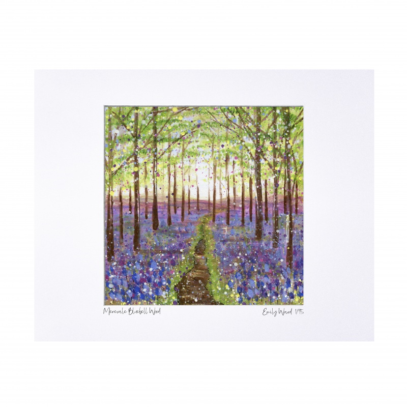 Merevale Bluebell Woods Limited Edition Print with Mount
