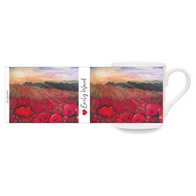 Poppies  -  Bone China Cup