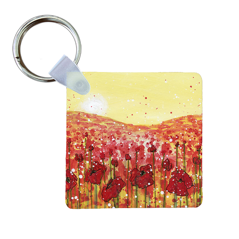 Poppies in the Sunshine  - Keyring