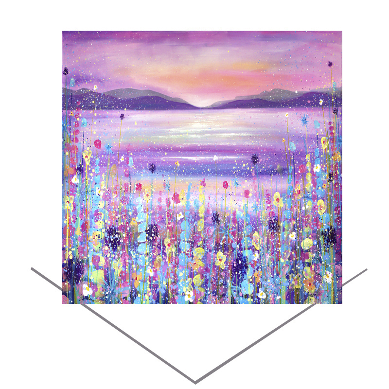 Purple Mountains Greetings Card