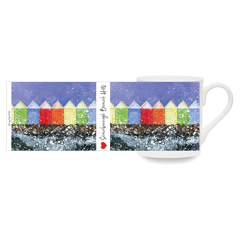 Scarborough Beach Huts -  Bone China Cups