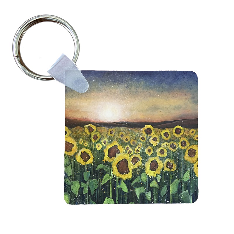 Sunflowers at Sunset - Keyring