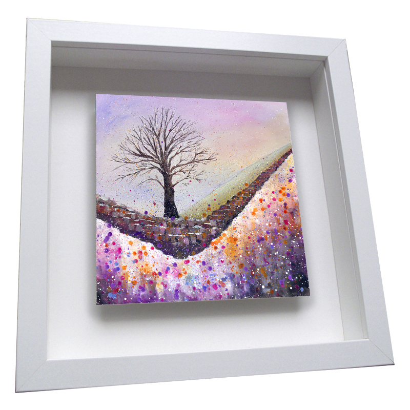 Sycamore Gap Snow - Framed Tile