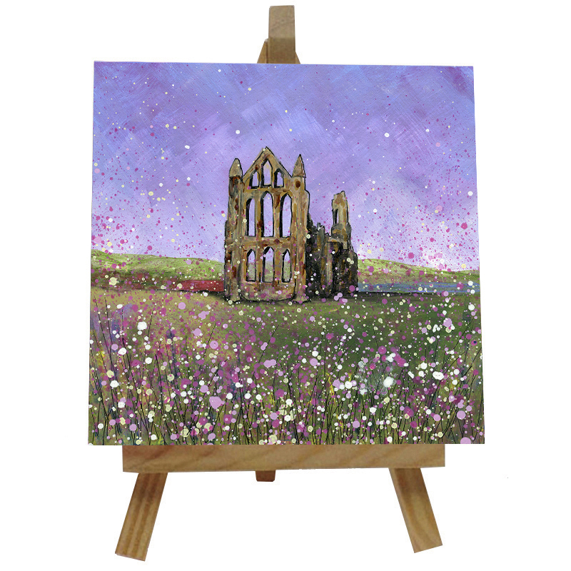 Whitby Abbey Tile  with Easel