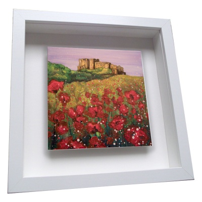 Bamburgh Poppies - Framed Tile