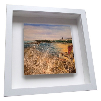 Cullercoats Harbour - Framed Tile