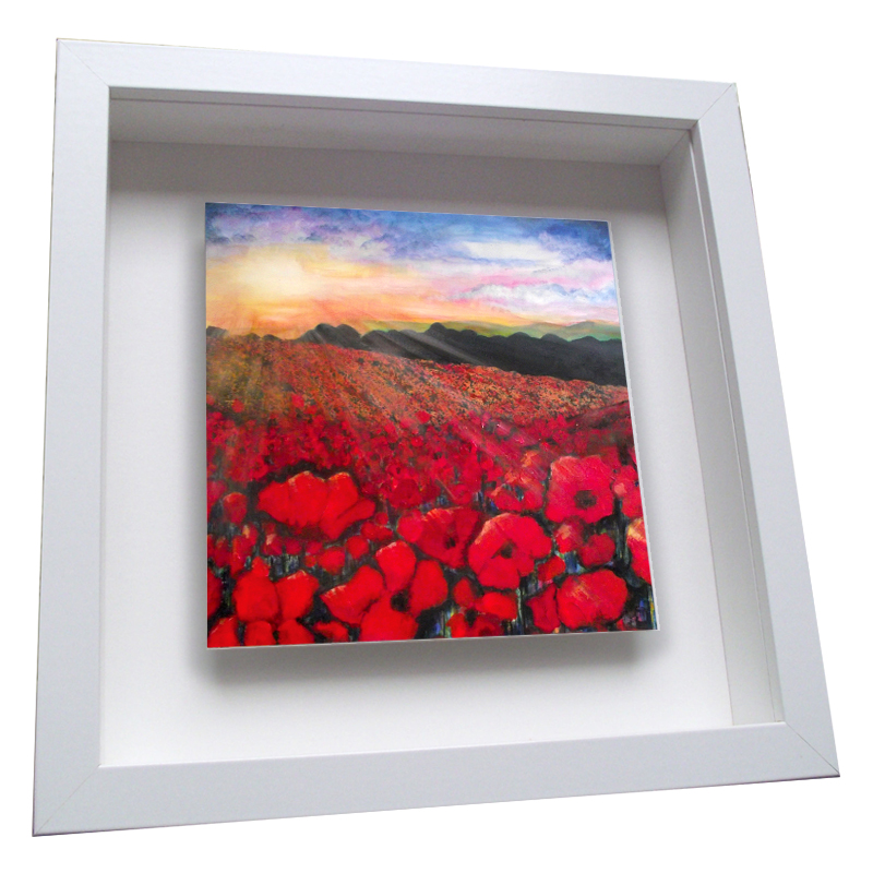 Poppies - Framed Tile