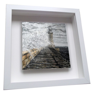 Tynemouth Pier Framed Tile