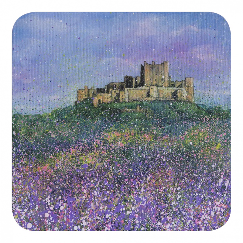 Bamburgh with Flowers Coaster