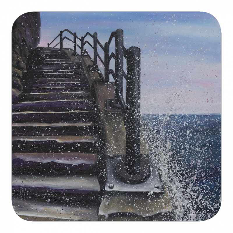 Cat and Dog Stairs Coaster
