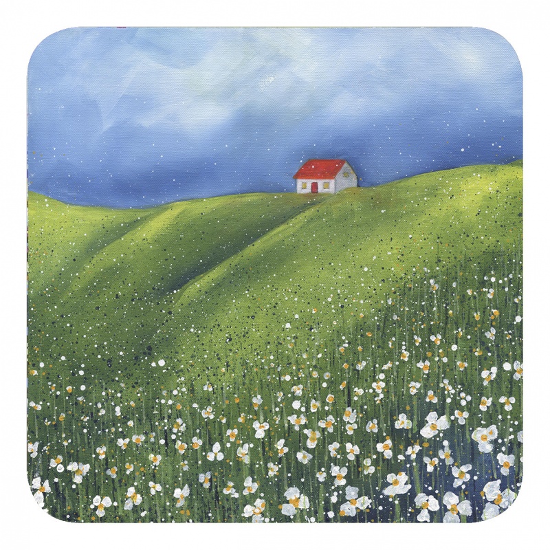 Cottage in the Daisies Coaster