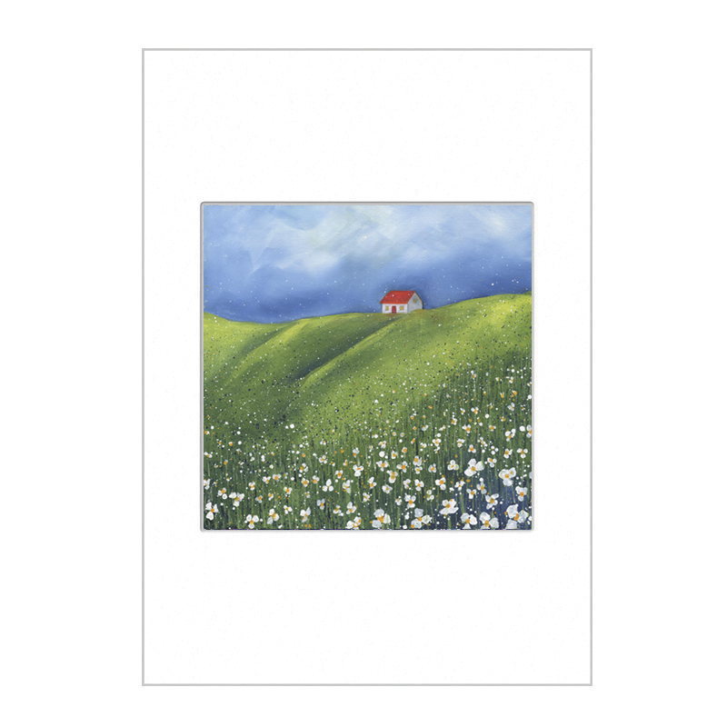 Cottage in the Daisies Open Edition Print A4