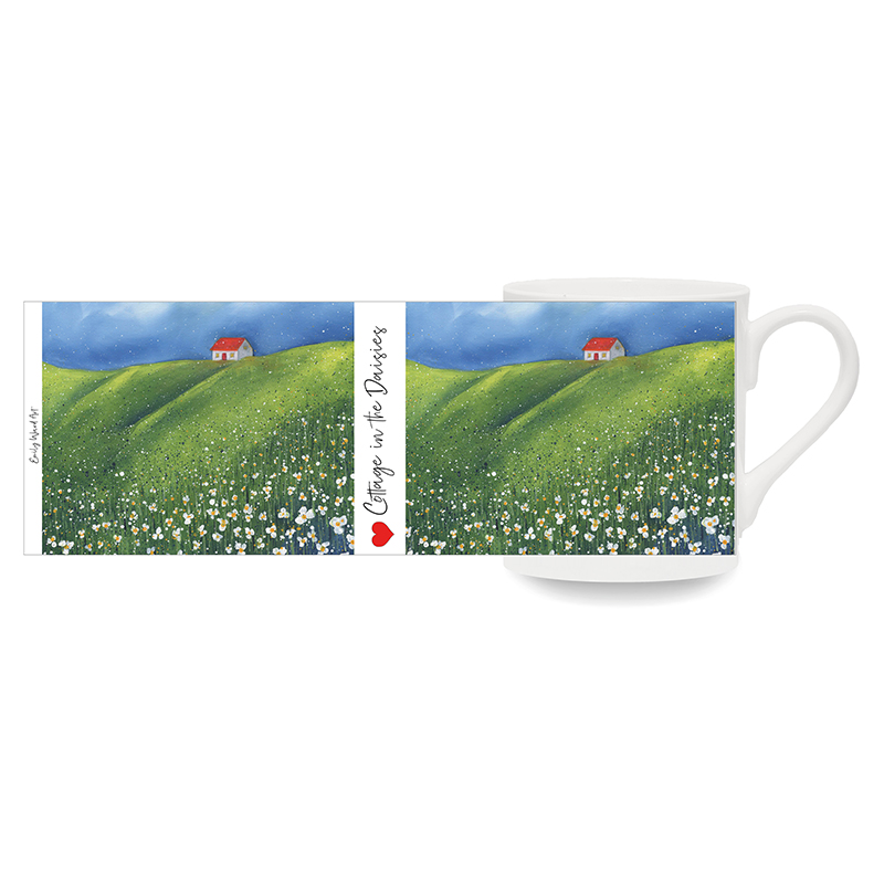 Cottage in the Daisies  -  Bone China Cups