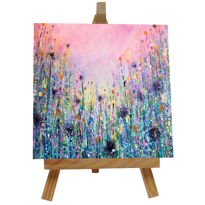 Flower Meadow Tile with Easel