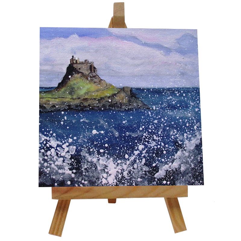 Holy Island Tile with Easel