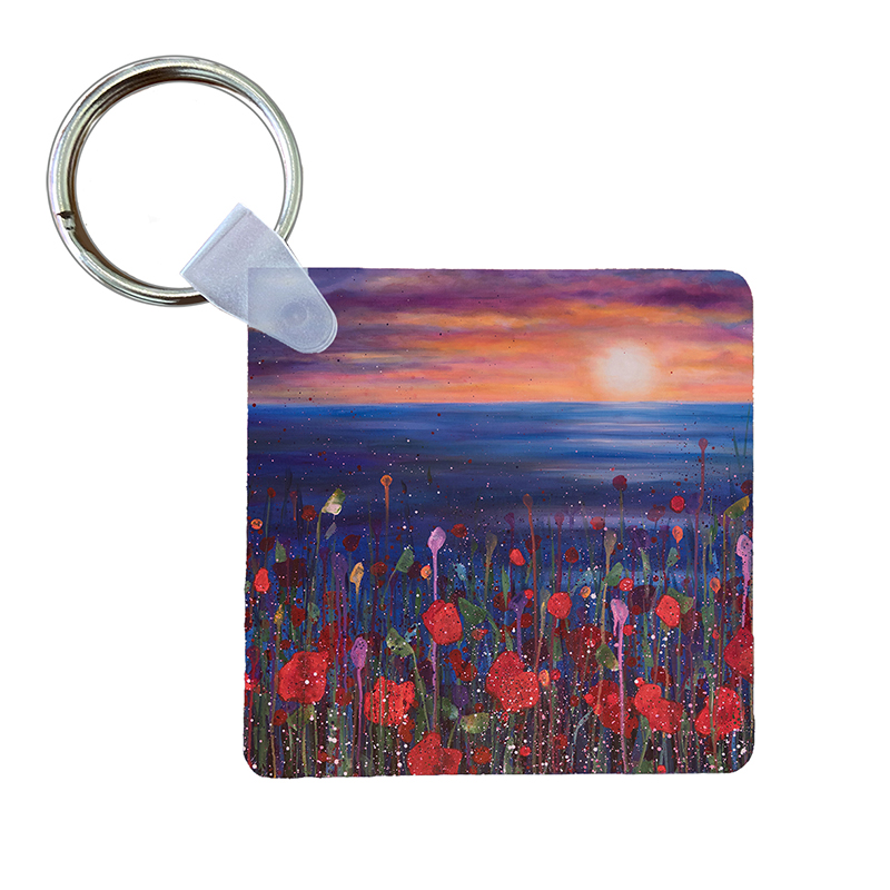 Poppies in the Sunset  - Keyring