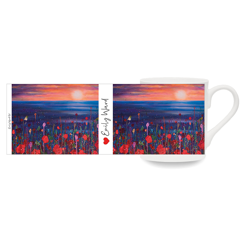 Poppies in the Sunset  -  Bone China Cup