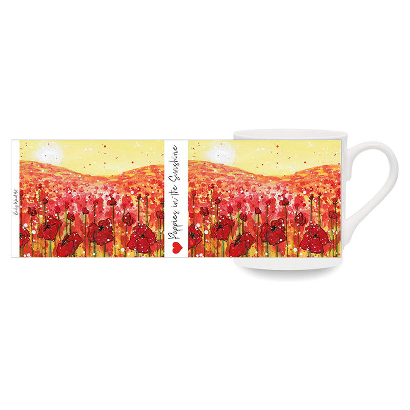 Poppies in the Sunshine  -  Bone China Cup