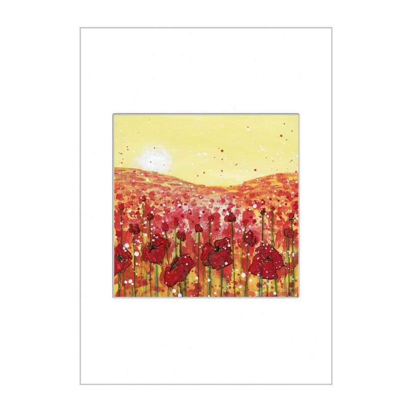 Poppies in the Sunshine Mini Print A4
