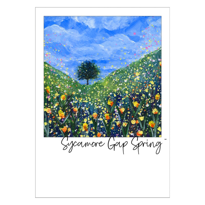 Sycamore Gap Spring Postcard
