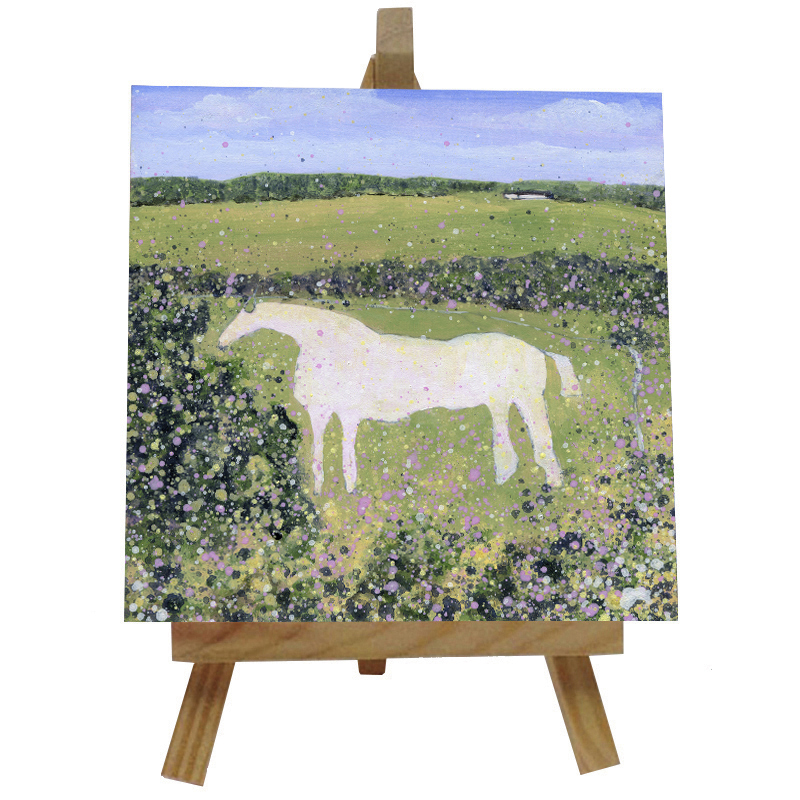 White Horse, Thirsk Tile with Easel