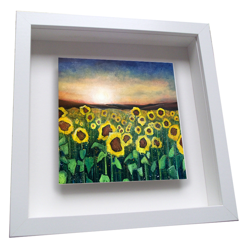 Sunflower at Sunset - Framed Tile